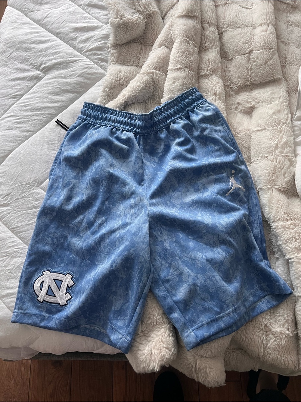 BRAND NEW University Carolina Blue Men's Athletic Shorts with Embroidered Logo